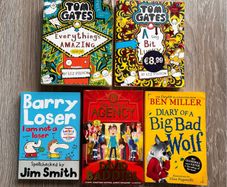 Kids Funny Diary Graphic Novel Book Bundle - Tom Gates, Barry Loser, Ben Miller - Age 7-11