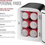 Mini Portable Eraser Personal Fridge, Cools & Heats, 4 Litre Capacity, Chills 6 12oz cans, 100% Freon-Free & Eco Friendly, Includes Plugs for Home Outlet & 12V Car Charger Image 5
