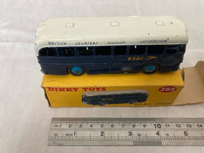 Dinky 283. BOAC coach with box. Both in excellent condition