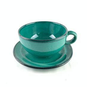 Distinctive luxurious 70s Gunther Lambert latte cup and saucer