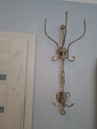 Vintage Wall Mounted Coat Rack, Antique Style Hooks