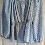 Blue Spot Milkmaid Top. Size 16. New Image 3
