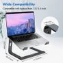 Laptop Stand for Desk, Aluminium Laptop Riser Holder, Removable Notebook Stand Ventilated Cooling Computer Stand Compatible with 10-15.6 Inch Laptops Black (FREE POSTAGE) Image 6