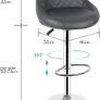 Set of 4   Bar Stools Adjustable Height 84-104cm Image 7