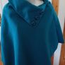 Beautiful Teal Poncho / Pull over Image 5