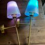 2 Brass Wall Lamps with Colour-Changing Rechargeable Bulbs (No Wiring Needed) Image 6