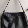 M&S Collection Black Leather Shoulder Bag Real Leather Image 3