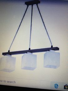 Three light over island fitting