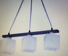 Three light over island fitting