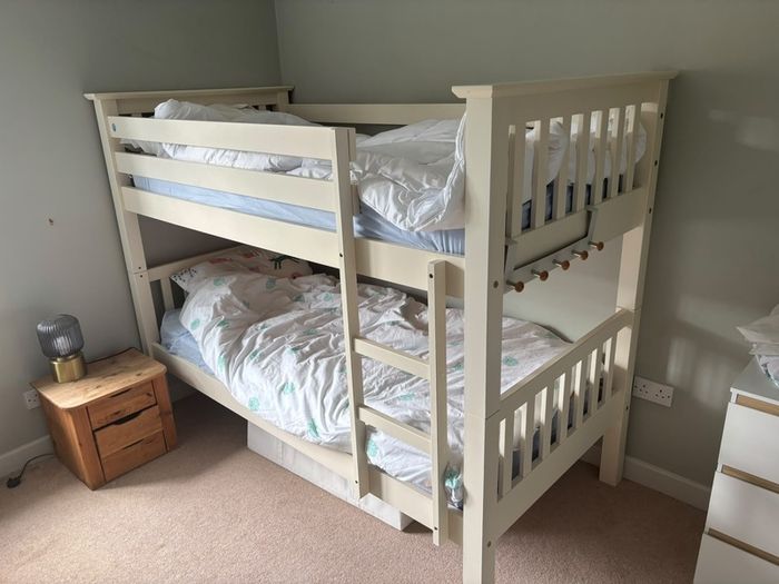 Single White Bunk beds