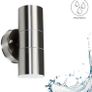 Modern Stainless Steel Outdoor Garden Up/Down Security Wall Light - IP44 Rated Image 2