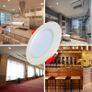 5XLED Recessed Ceiling Slim Spot Light, 5W Cool White 6000K IP44 Downlight, Die Casting Aluminum Flat Ceiling Light Suitable for Living Room Bedroom Kitchen Bathroom , Cutout 68-80mm Image 7