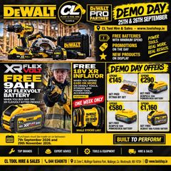 Dewalt demo day  CL Hire & Sales 25th & 26th Sept