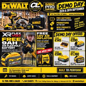 Dewalt demo day  CL Hire & Sales 25th & 26th Sept