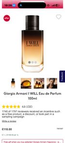 ARMANI I WILL 100ml parfum for him / latest release