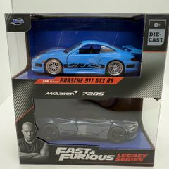 Jada 1:32 Fast & Furious Legacy Series Blue Porsche 911 GT3 & McLaren 720S Model Cars diecast die cast