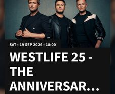 Westlife tickets x2 seated