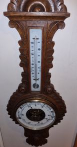 Large Victorian Banjo Barometer