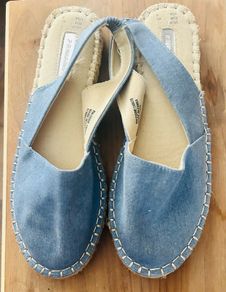 Women's espradilles style denim sandals VGC