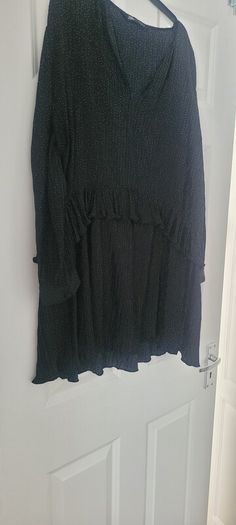 ZARA black polka dot dress size xs fit size 10
