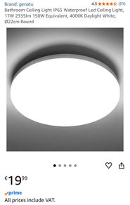 2No. Ceiling LED Light Fittings