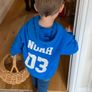 Kids Personalised Sport Hoodie Team Kit NAME & NUMBER Football Netball Hockey Child Custom Hoody Sweatshirt Hooded Soccer Image 6