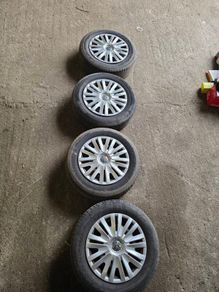 VW steel wheels with VW caps 15"
