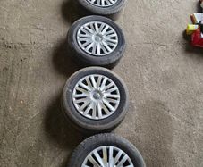 VW steel wheels with VW caps 15"