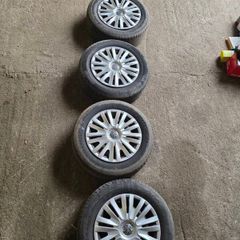 VW steel wheels with VW caps 15"