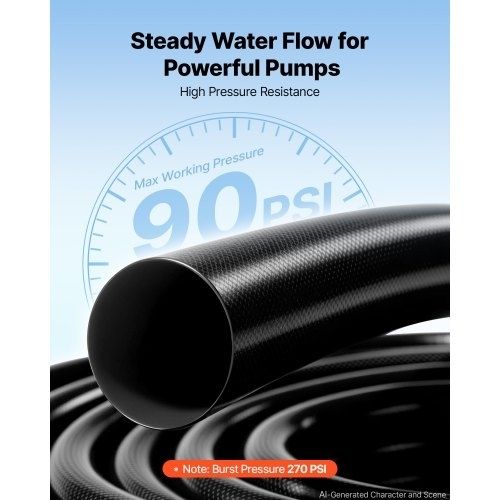 Lay Flat Backwash Water Pump Hose, for Swimming Pool Sand Filter Sump Pump, Heavy Duty