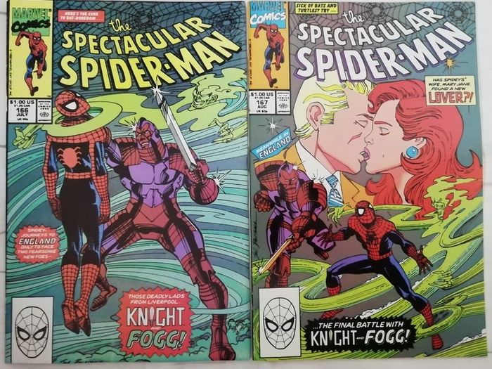 Spectacular Spider-Man #164-167 The Beetle & 1st Knight & Fogg Appearances (1990)