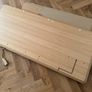 Modern Wooden Headboard with Wireless Charging Shelf Image 8