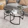 2-Piece Nesting Glass Coffee Table Set Image 6