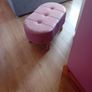 Blush pink bedroom ottoman Image 2