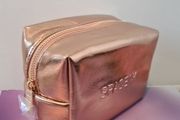 Space NK Bronze Metallic Soft Faux Leather Makeup Bag