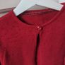 Girls red Christmas cardigan Image 2