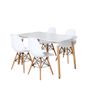 Nordic Rectangle Dining Table & 4 Chairs - Stylish & Compact Image 2