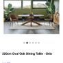 EZ Living 2.2m Oak Oval Dining Table Brand New Image 7