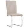 Cantilever Dining Chairs 6 pcs Cappuccino Faux Leather Image 2