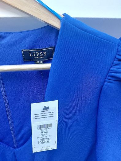 Lipsy cobalt blue dress, size 14, brand new