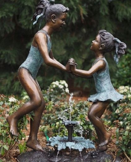 Bronze kids fountain