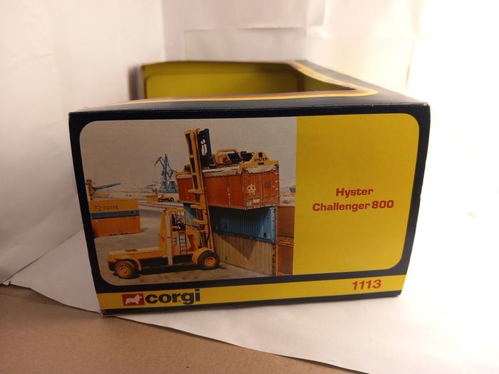 Corgi Corgi 1113 Hyster Challenger 800 Container Lifter & Container  Original packing immaculate condition great gift present play kids children toys  car machineries made in England
