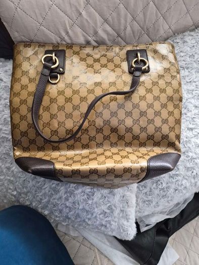 Gucci GG crystal monogram toted bag