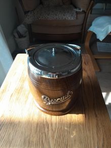 Art Deco Oak Storage Barrells x 2