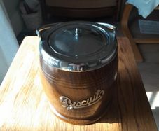Art Deco Oak Storage Barrells x 2