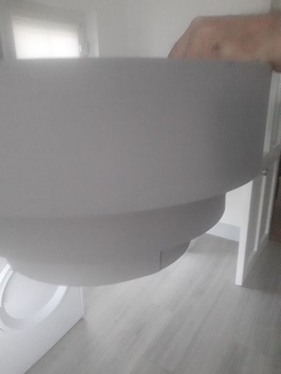 Large three teired pendant shade .As new .Approx 18 " diameter  at top part .Cant find my tape .In great condition .15 euro