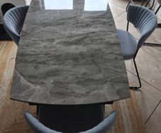 Extending Marble Dining Table & 4 Chairs