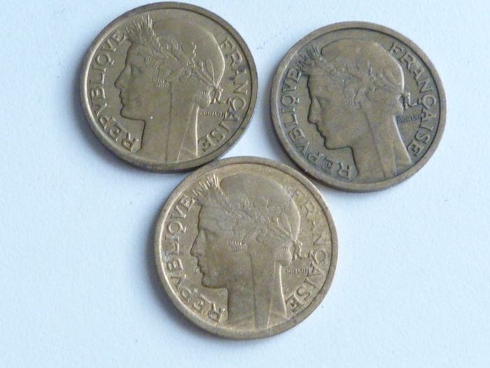 France 1 franc coins