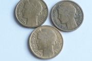 France 1 franc coins