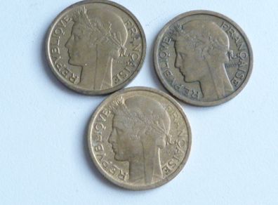France 1 franc coins